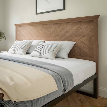 Flash Furniture King Light Brown Herringbone Adjustable Headboard MG-97881-KHB-K-LTBRN-GG